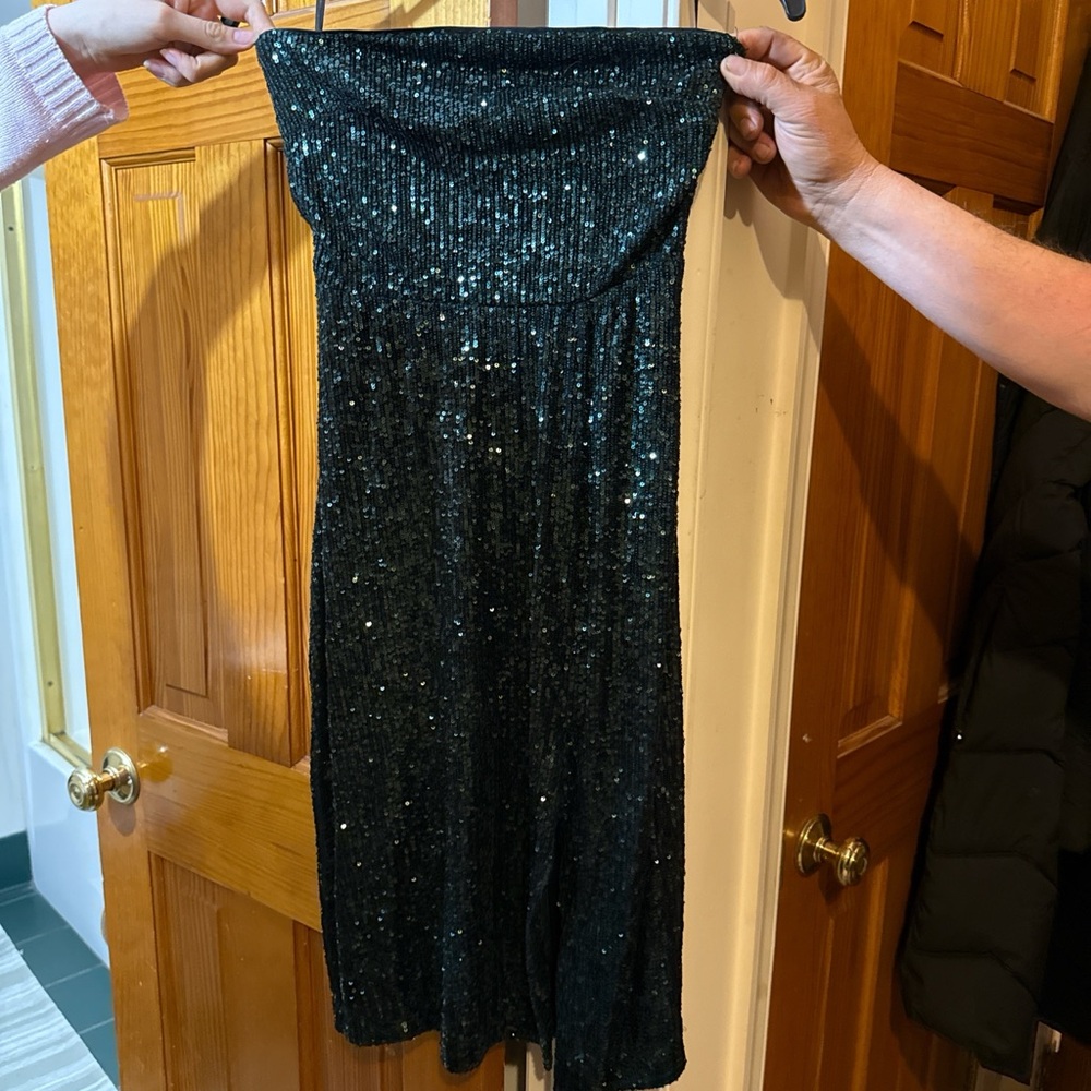 Express Black Sequin Dress